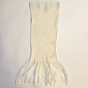 COS cream knit fishtail skirt